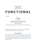 Functional Brands Inc Investor Update Newsletter Jan 2024