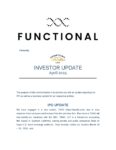 Functional Brands Inc Investor Update Newsletter Apr 2024